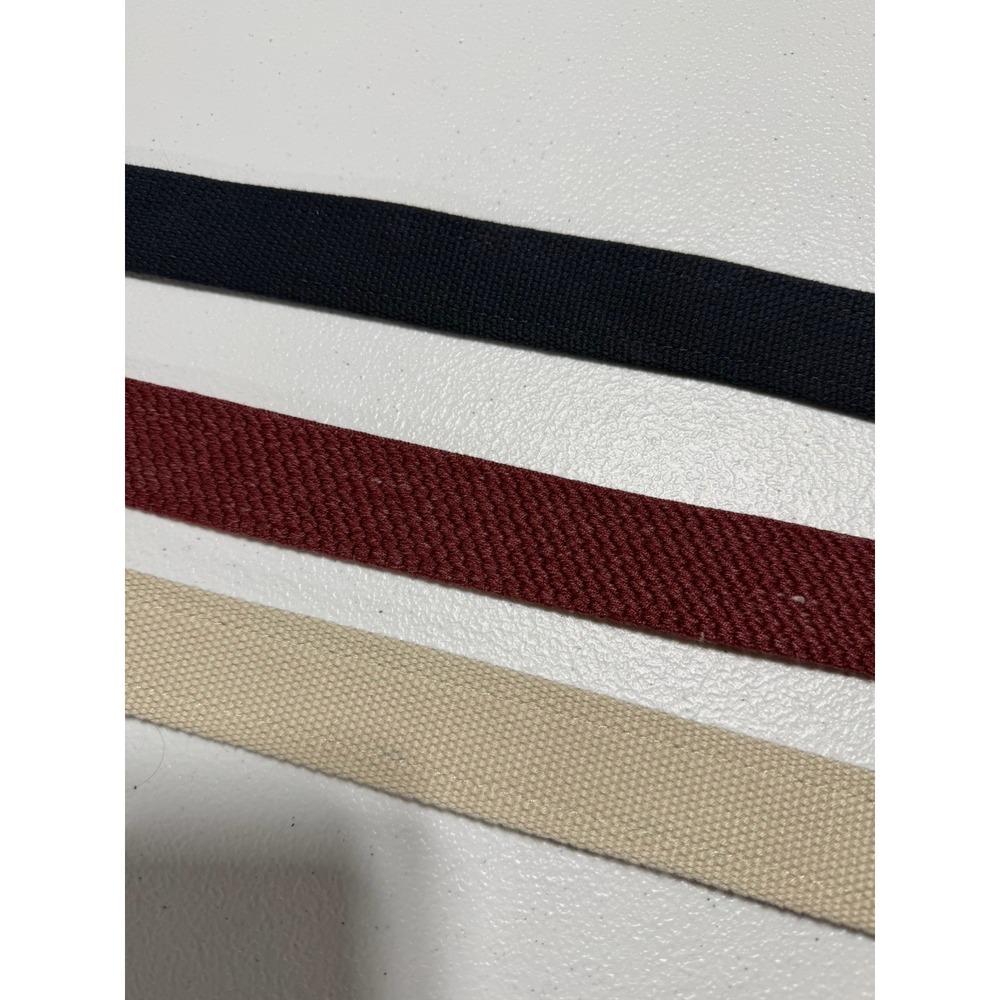 Vineyard Vines Men’s Belts - Navy, Maroon, Pink with Brown Leather Trim - Picture 9 of 9
